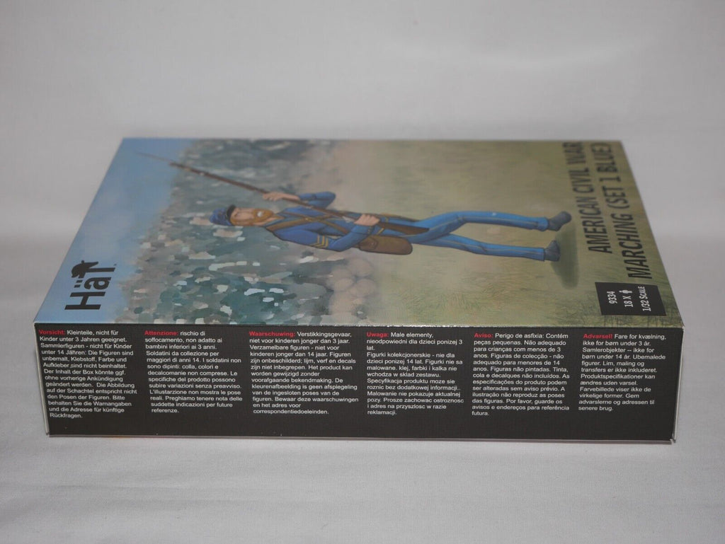 Hat Industrie 1:32 Scale American Civil War Marching (Set 1 Blue) Figures - 9334