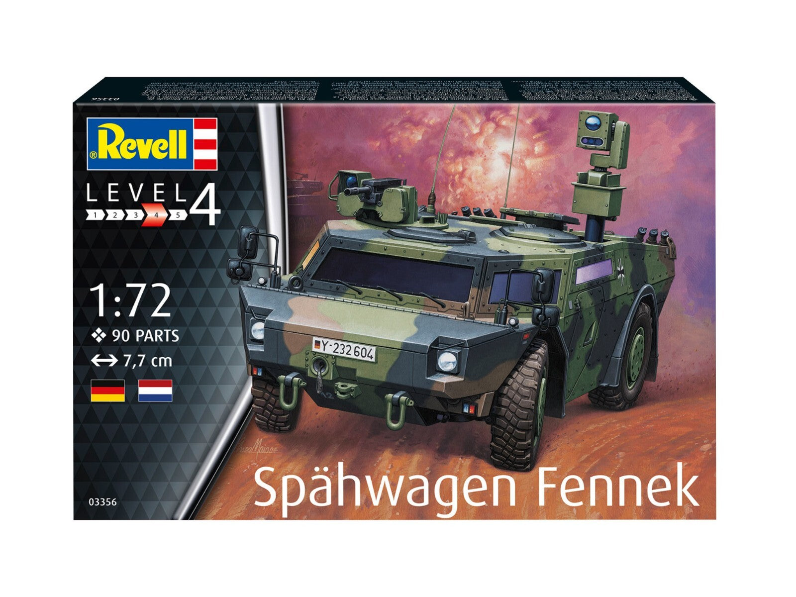 Revell 1:72 Spähwagen Fennek Armored Reconnaissance Vehicle Skill Level 4 - 03356