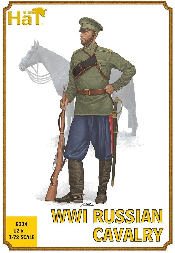 Hat Industrie 1:72 Scale World War 1 (WW1) Russian Cavalry Plastic Models - 8314