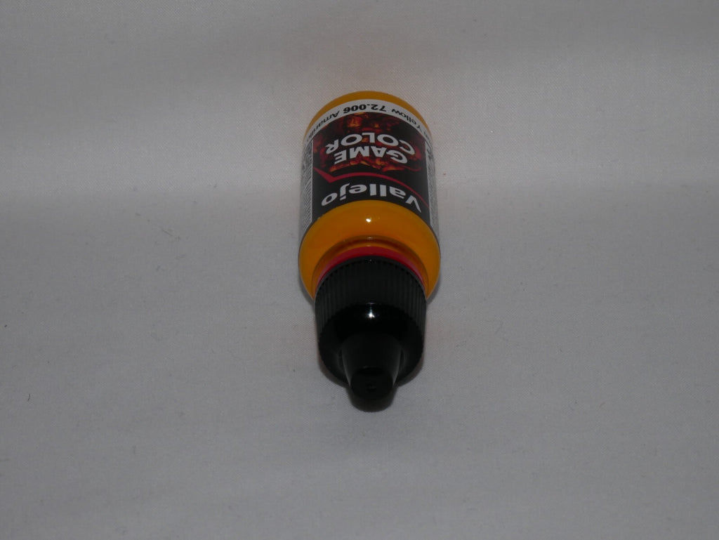 Vallejo Game Color Acrylic Range Sun Yellow 18ml/0.6 fl oz Dropper Bottle 72.006