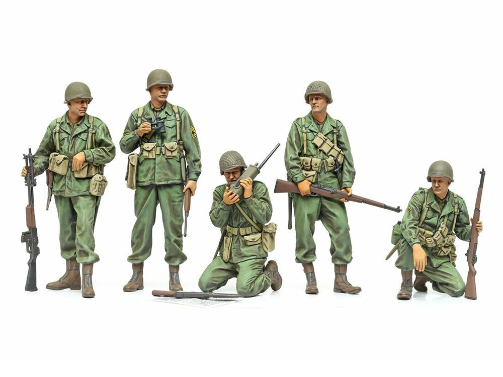 Tamiya Military Miniatures 1:35 Scale WWII US Infantry Scout Figures Set - 35379
