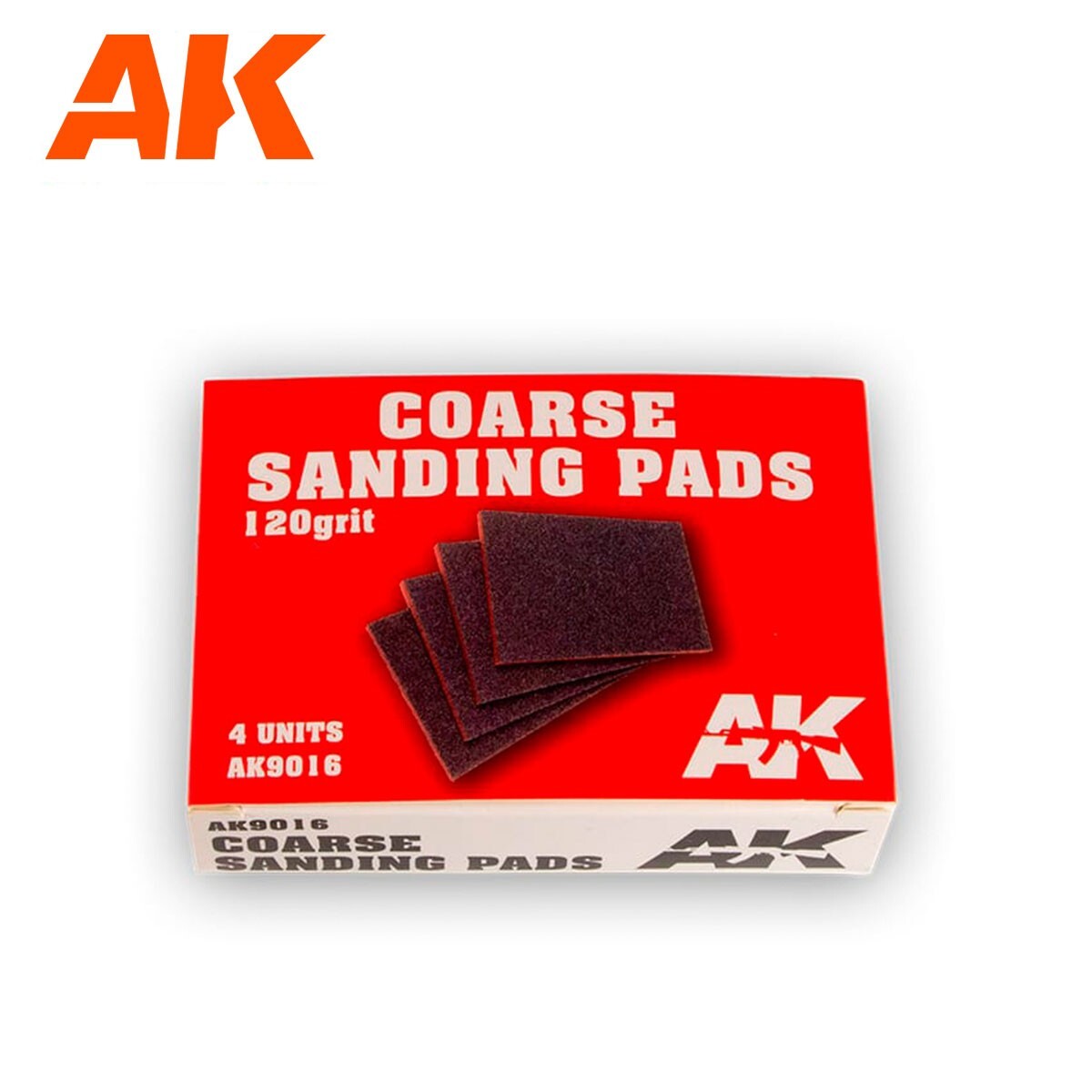 AK Interactive High Quality Flexible Coarse Sanding Pads 120 Grit (4 pcs) AK9016