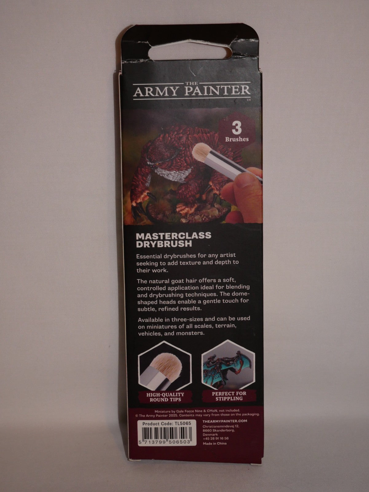 The Army Painter Masterclass 3 Piece Drybrush Set For Miniature Painting TL5065