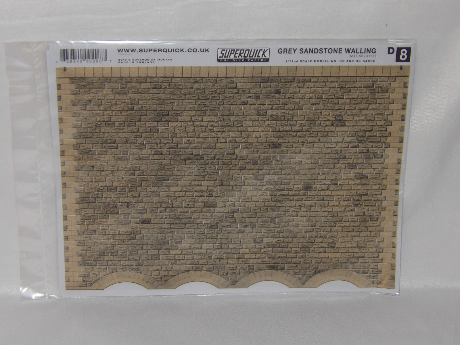 Superquick Kits 1:76 Scale Grey Sandstone Walling Ashlar Style For HO/OO - D8