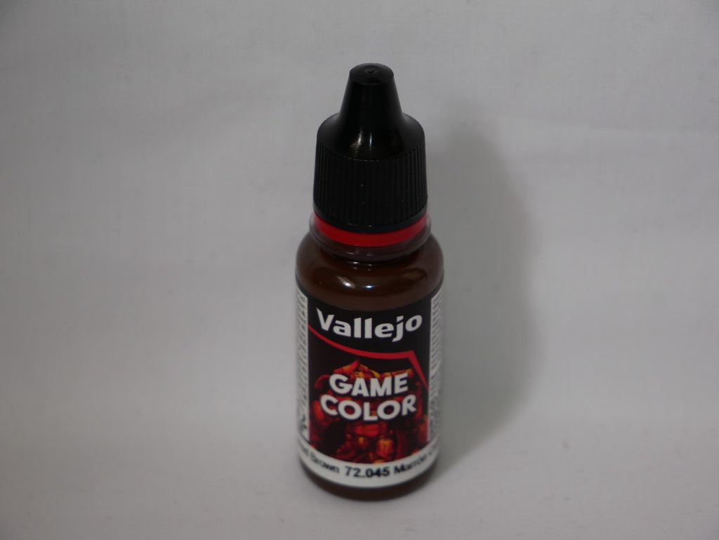 Vallejo Game Color Acrylics Charred Brown 18ml/0.6 fl oz Dropper Bottle - 72.045