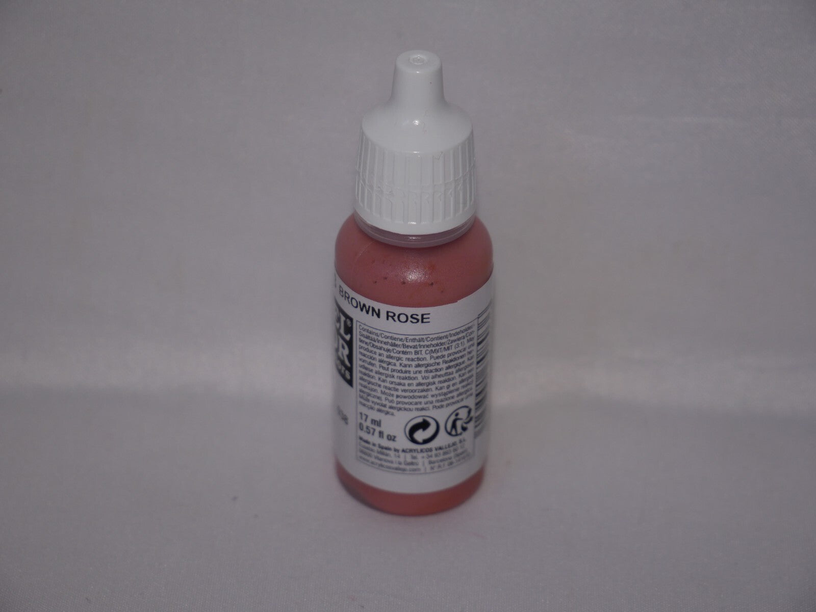 Vallejo Model Color Brown Rose Acrylic 17ml/0.57 fl oz Dropper Bottle - 70.803