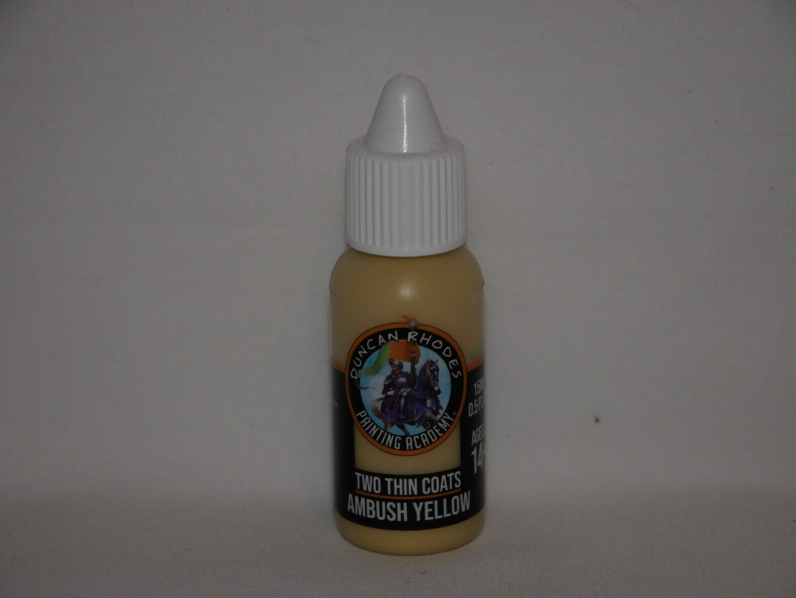 Duncan Rhodes Painting Academy Two Thin Coats Ambush Yellow 15ml Bottle - 10129