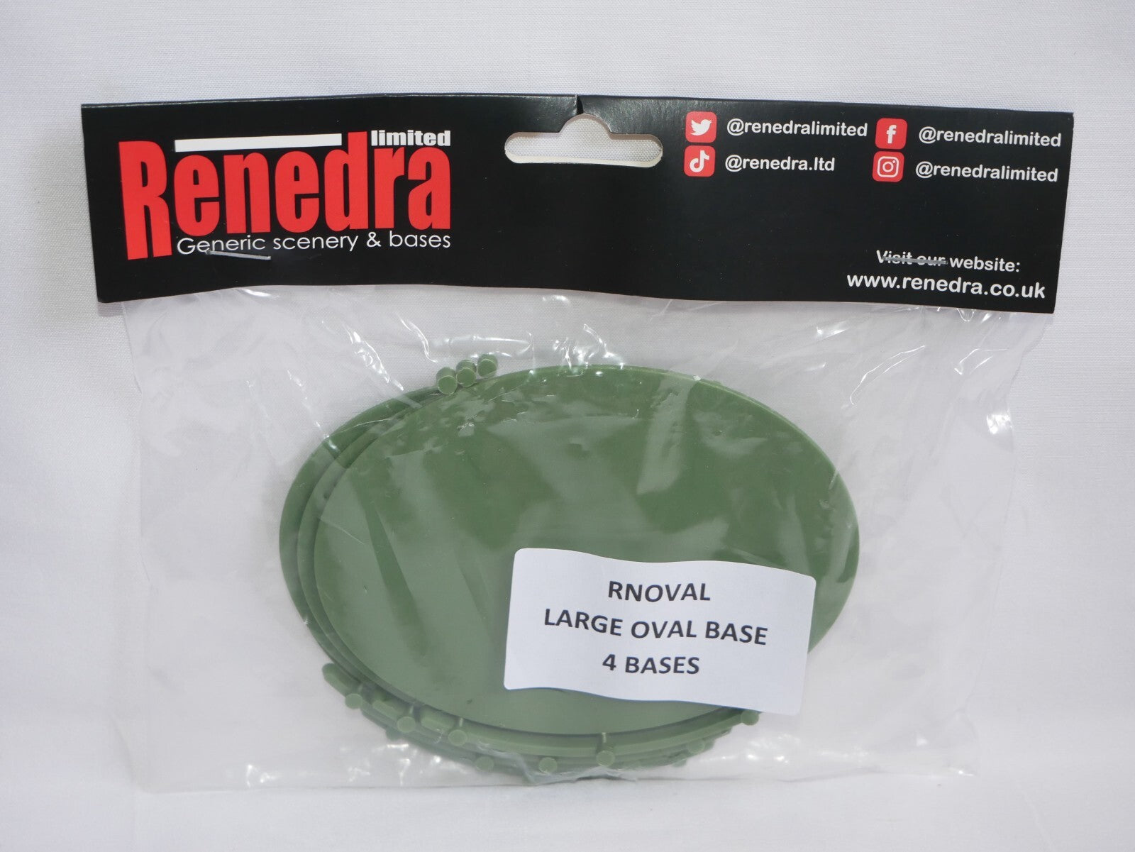 Renedra Limited Generic Scenery & Bases Large Oval Bases 4 Per Pack - RNOVAL