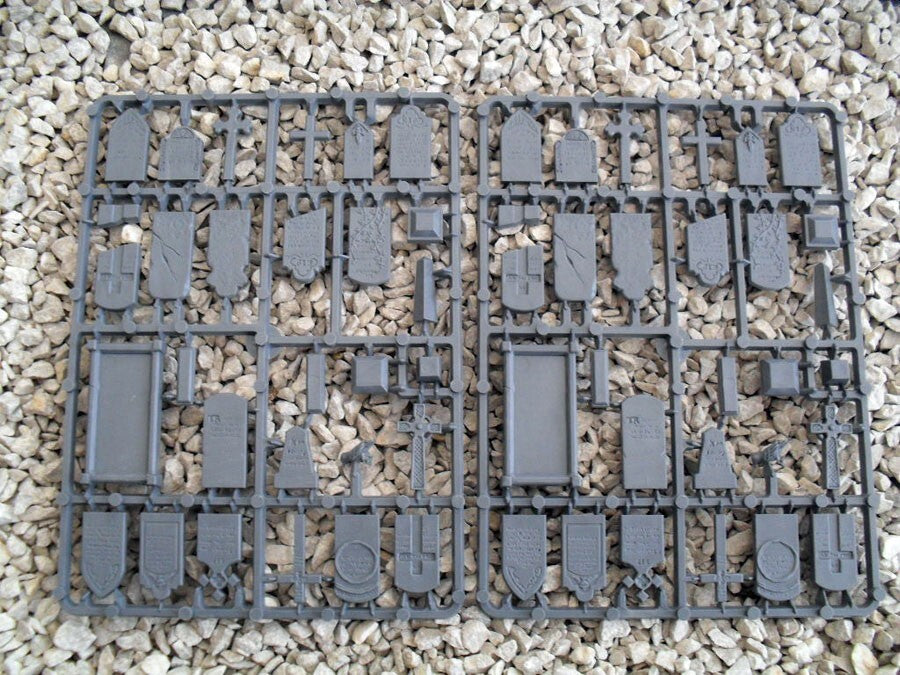 Renedra Limited Generic Scenery & Bases Gravestones & Ravens (42) + Crows GS1