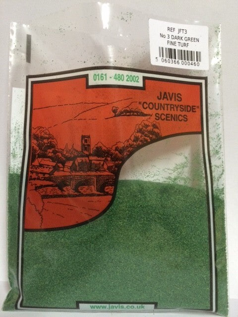 Javis "Countryside" Scenics No 3 Dark Green Fine Turf JFT3