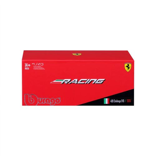Burago 1:43 Scale Ferrari Racing 488 Challenge Evo Track Race Car 2020 #18-36309