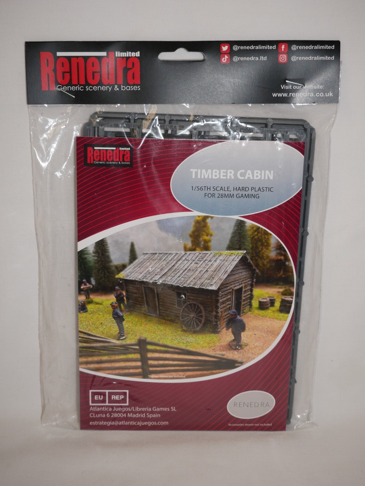 Renedra Ltd Generic Scenery & Bases 1/56th Model Timber Cabin Building - RNTC