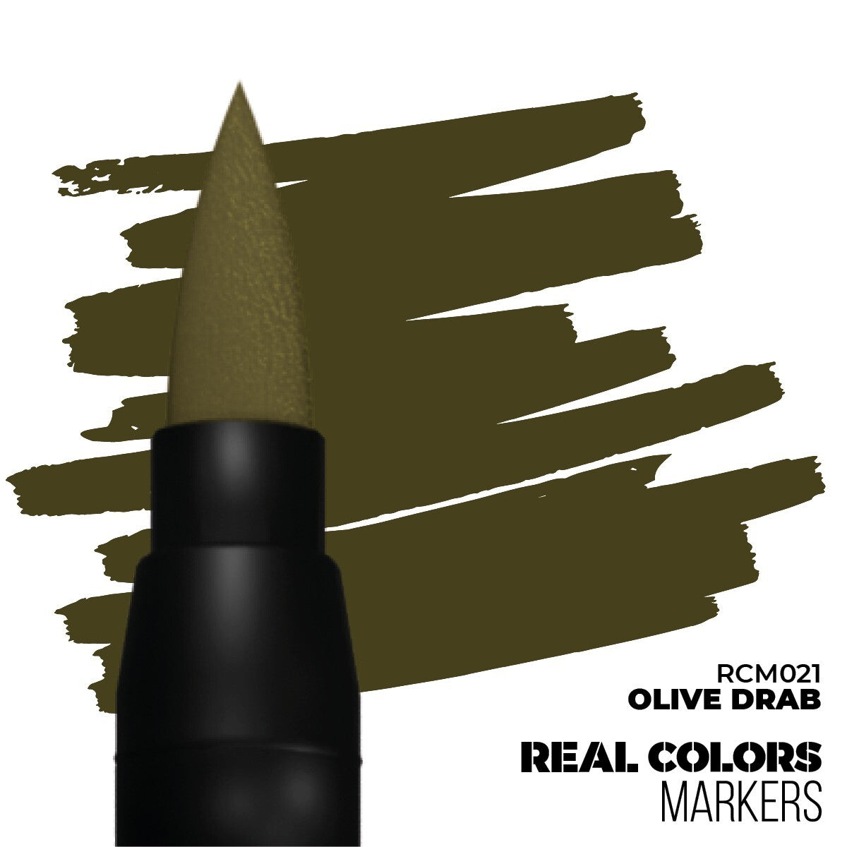 AK Interactive Real Colors Acrylic Fast Dry Paint Marker Pens Olive Drab RCM021