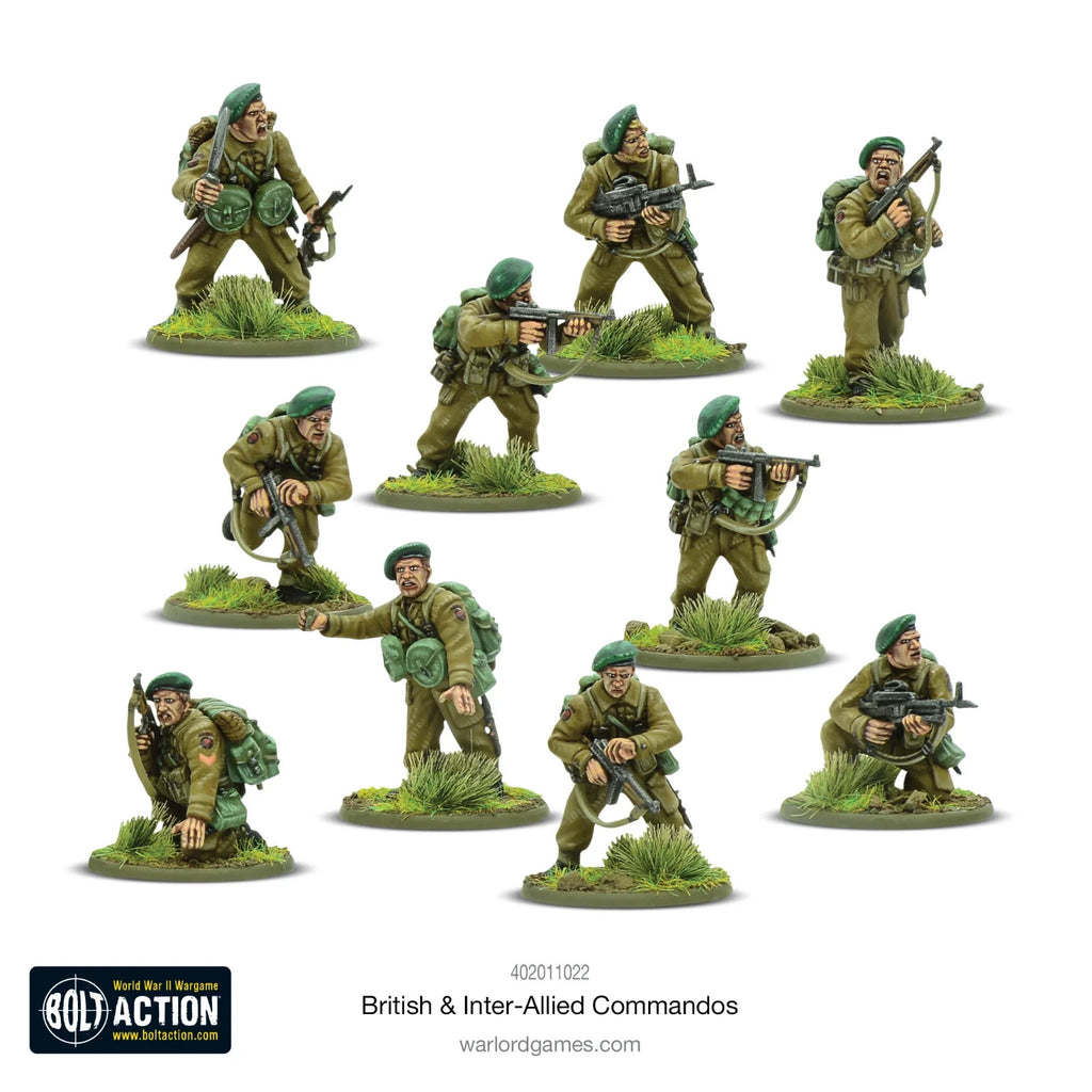 Warlord Games Bolt Action 1:56 Scale British & Inter-Allied Commandos 402011022