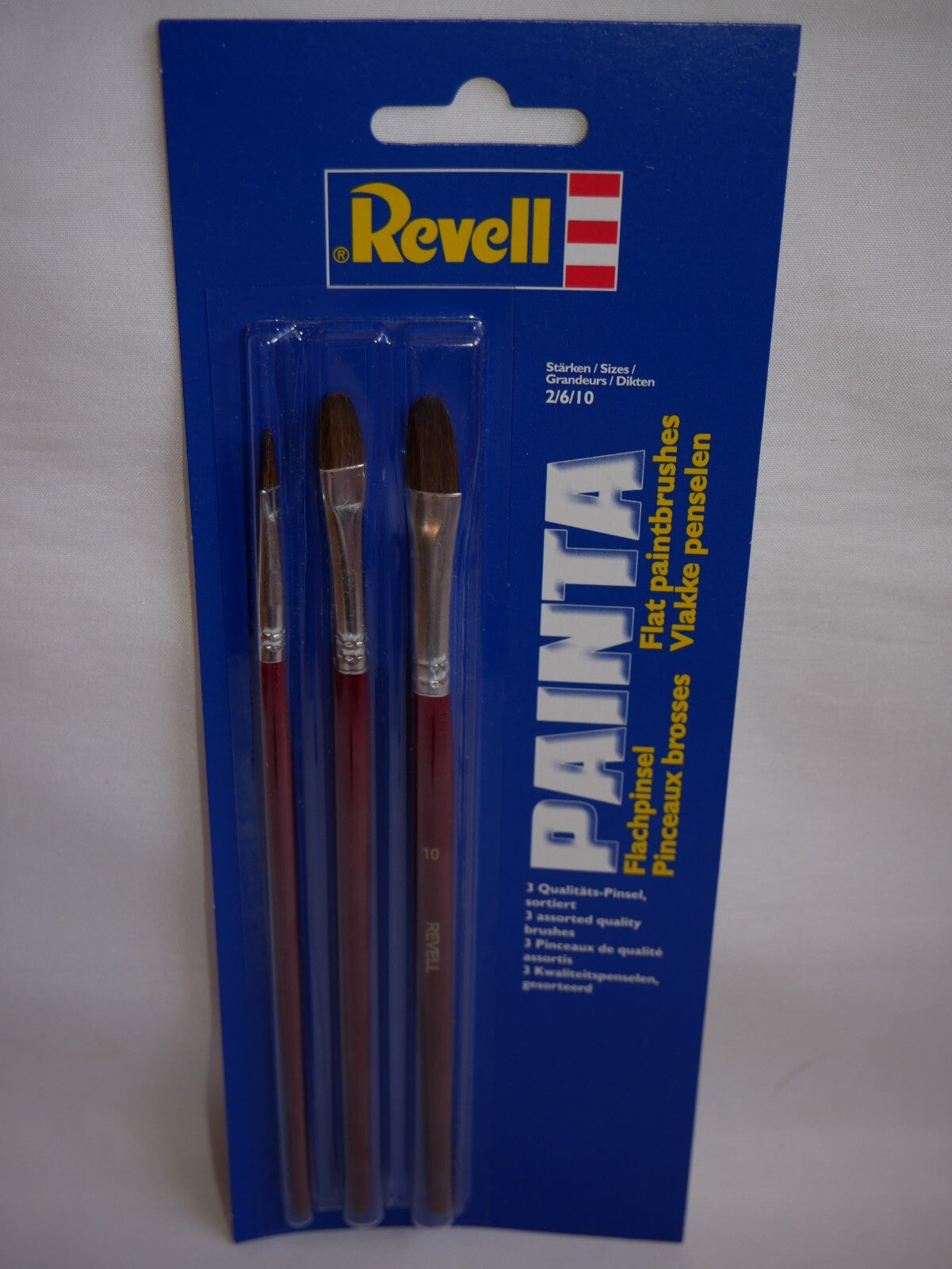 Revell Paint Painta Flatbrush 3 Piece Brush Set (Assorted Sizes 2 - 10) - 29610