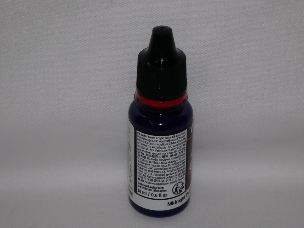 Vallejo Game Color Acrylics Midnight Purple 18ml/0.6 fl oz Dropper Bottle 72.016