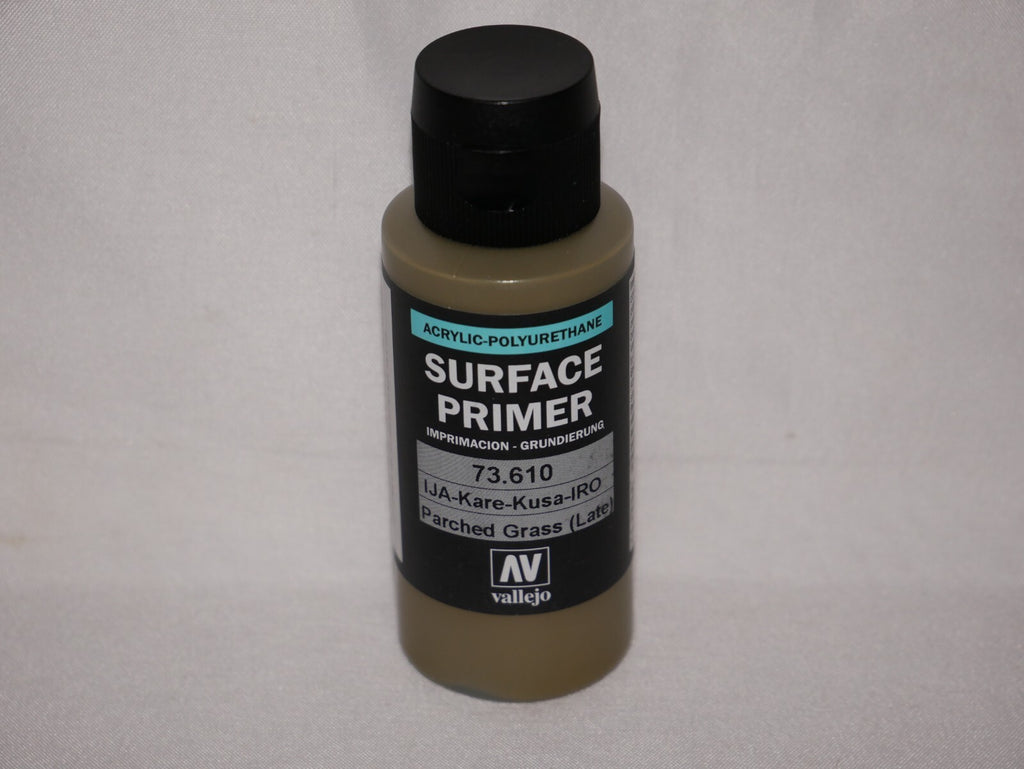 Vallejo Polyurethane Surface Primer Parched Grass (Late) 60ml Bottle - 73.610