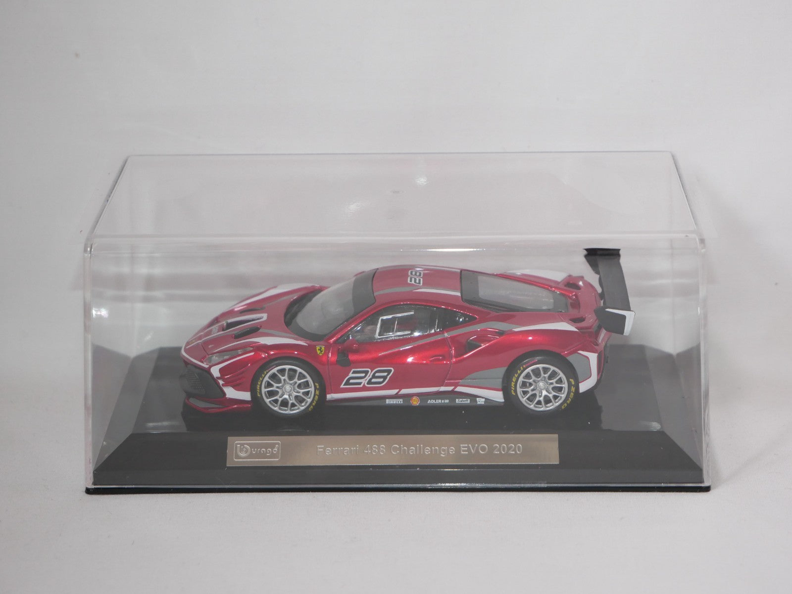 Burago 1:43 Scale Ferrari Racing 488 Challenge Evo Track Race Car 2020 #18-36309