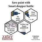 The Army Painter Acrylic Warpaints Range Viking Blue 18ml Dropper Bottle WP1462