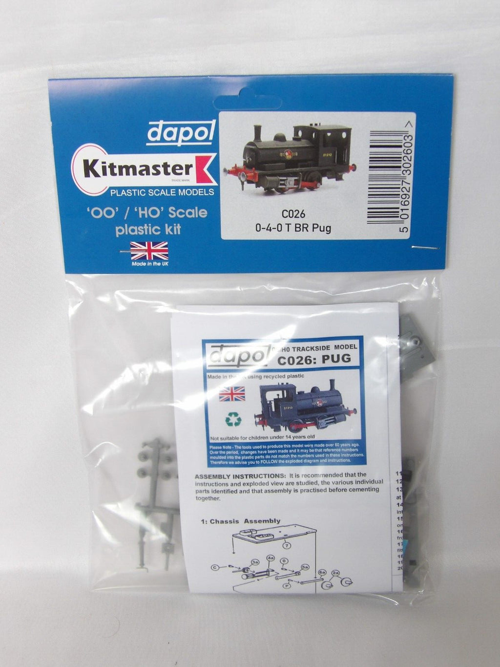 Dapol Kitmaster "OO/HO" 0-4-0 T British Rail (BR) Pug Steam Locomotive C026