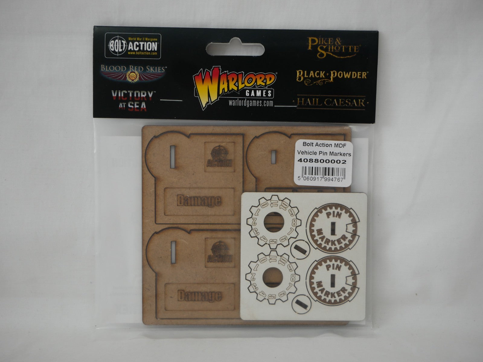 Warlord Games & Skytrex Bolt Action Laser Cut MDF Vehicle Pin Markers - 408800002