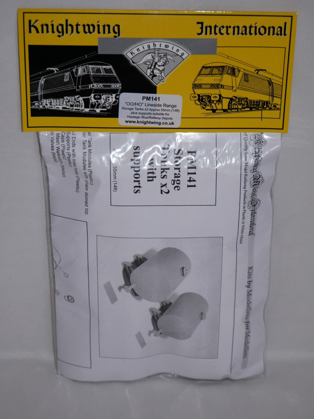 Knightwing "OO/HO" Lineside Range Storage Tanks X2 Approx 55mm (14ft) - PM141
