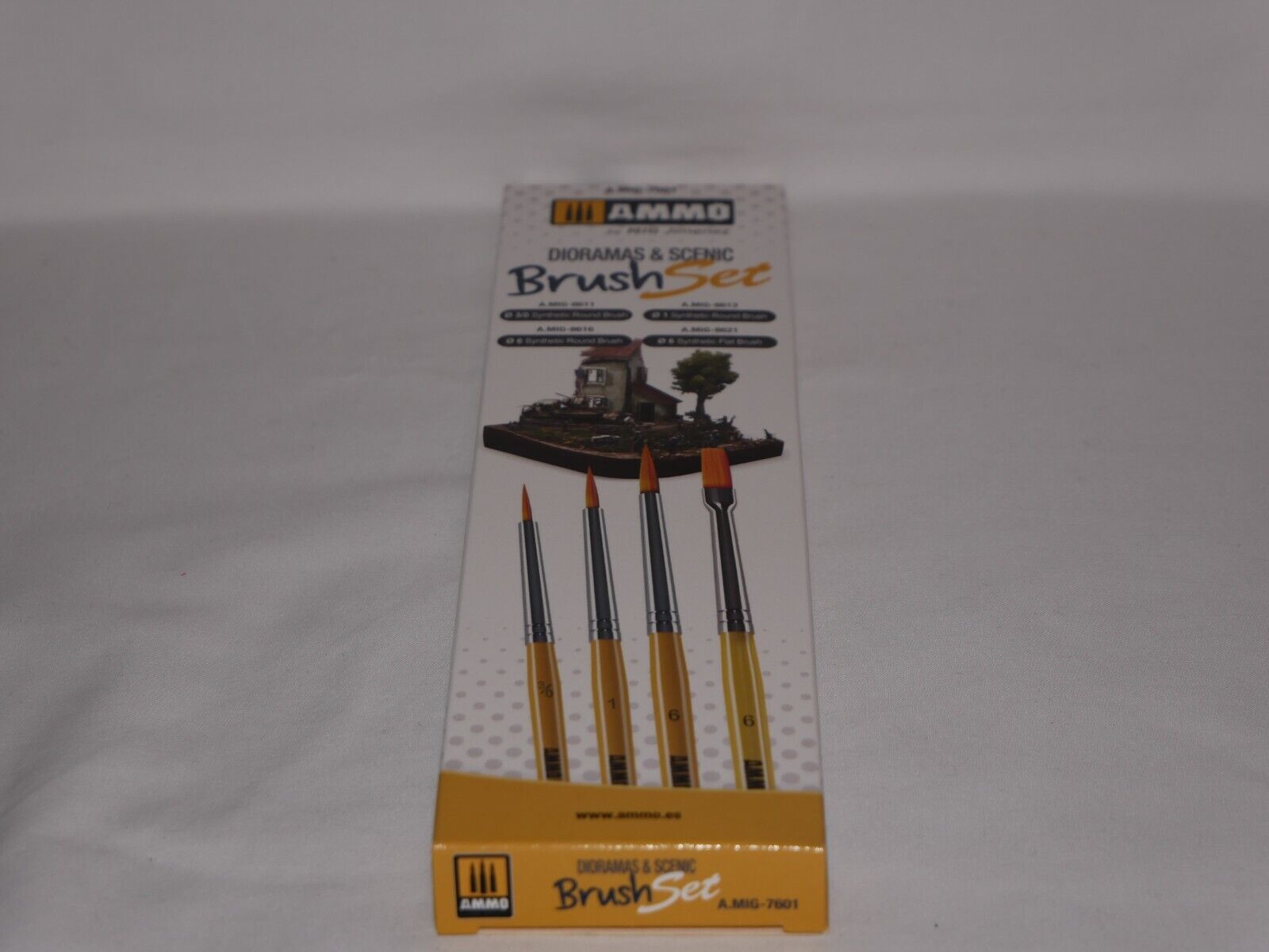 Ammo By Mig Jimenez (4 Piece) Dioramas & Scenic Synthetic Brush Set - A.MIG-7601