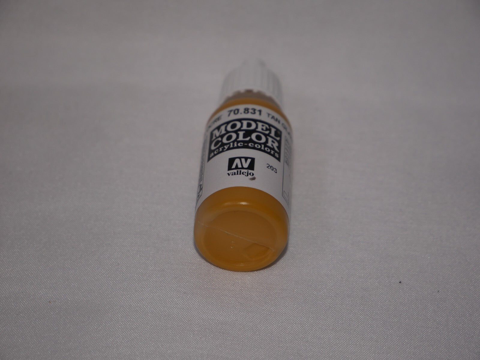 Vallejo Model Color Tan Glaze Acrylic 17ml/0.57 fl oz Dropper Bottle - 70.831