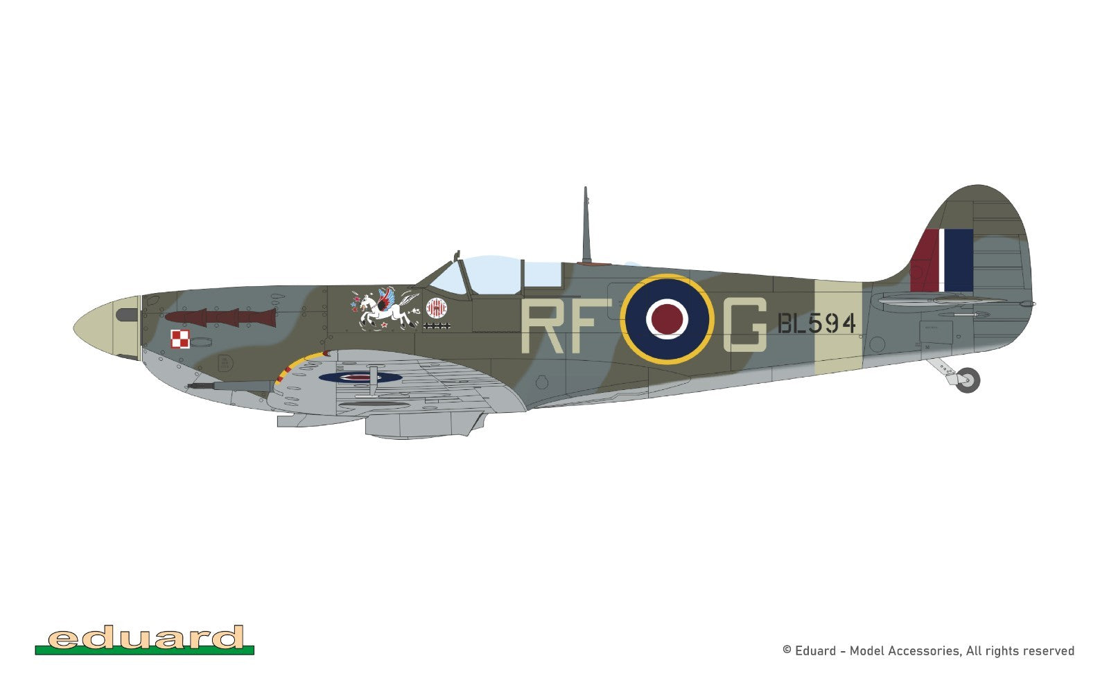 Eduard 1:72 Scale WWII Supermarine Spitfire Mk.Vb Mid ProfiPACK Edition - 70206