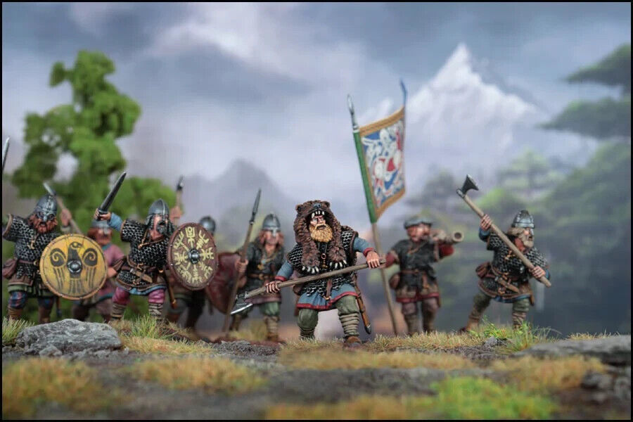 Victrix Warriors Of The Dark Ages 28mm Scale Hard Plastic Vikings Models VXDA001