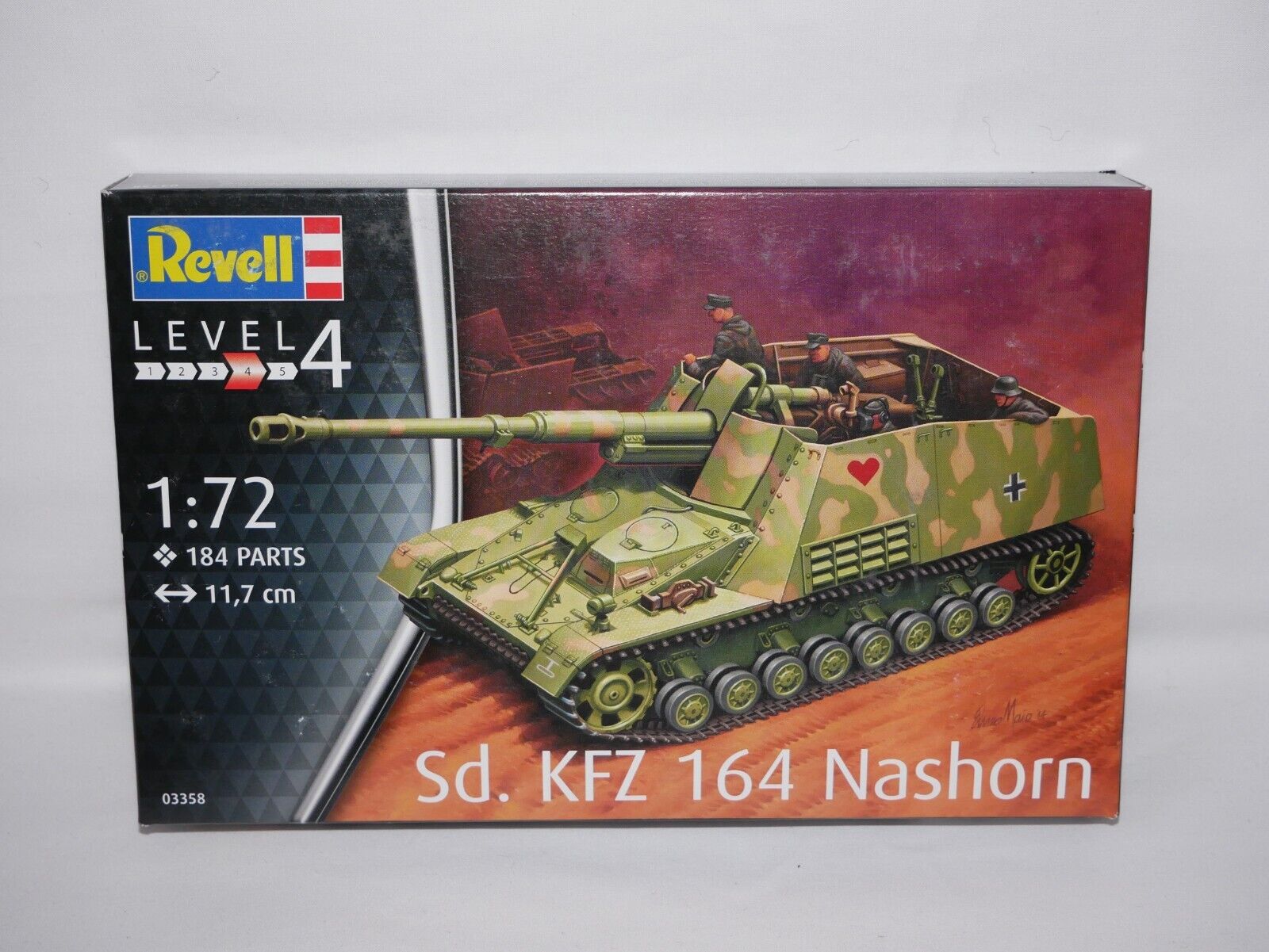 Revell 1:72 Sd.Kfz 164 Nashorn Anti Tank Scale Model Kit Skill Level 4 - 03358