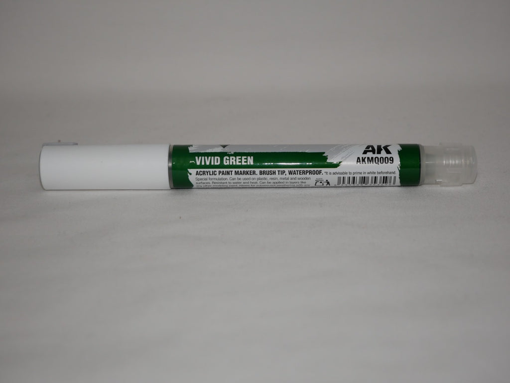 AK Interactive Acrylic Quick Gen Markers For Tabletop Games Vivid Green - AKMQ009