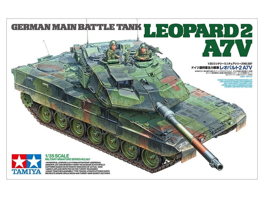Tamiya 1:35 Military Miniature Series No.387 German Leopard 2 A7V Tank - 35387