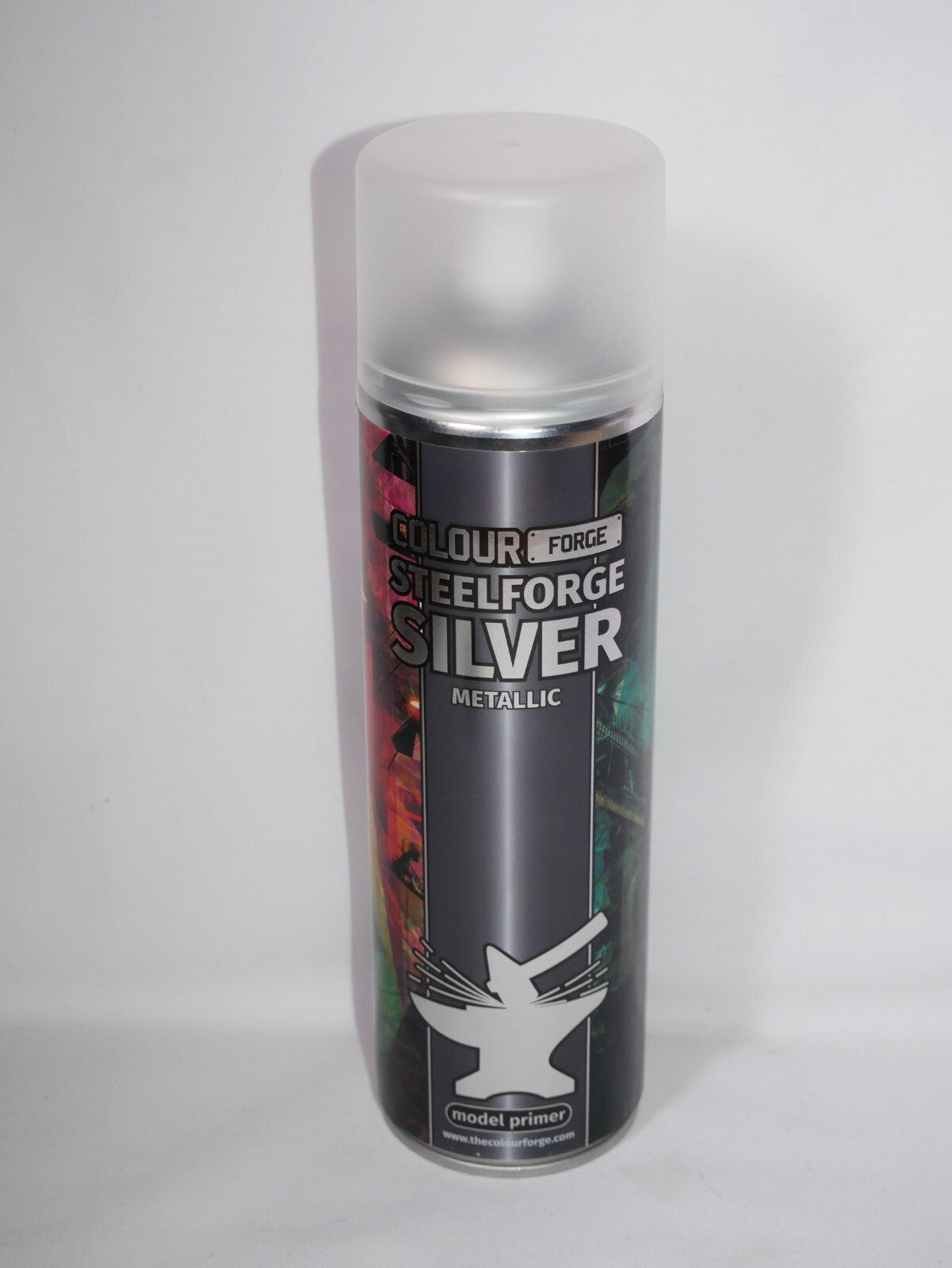 The Colour Forge Steelforge Silver Metallic Model Primer 500ml Aerosol Spray Can