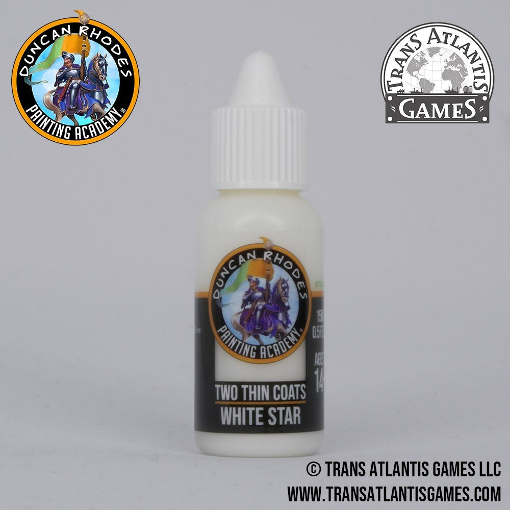 Duncan Rhodes Painting Academy 'Two Thin Coats' White Star 15ml Dropper - 10024