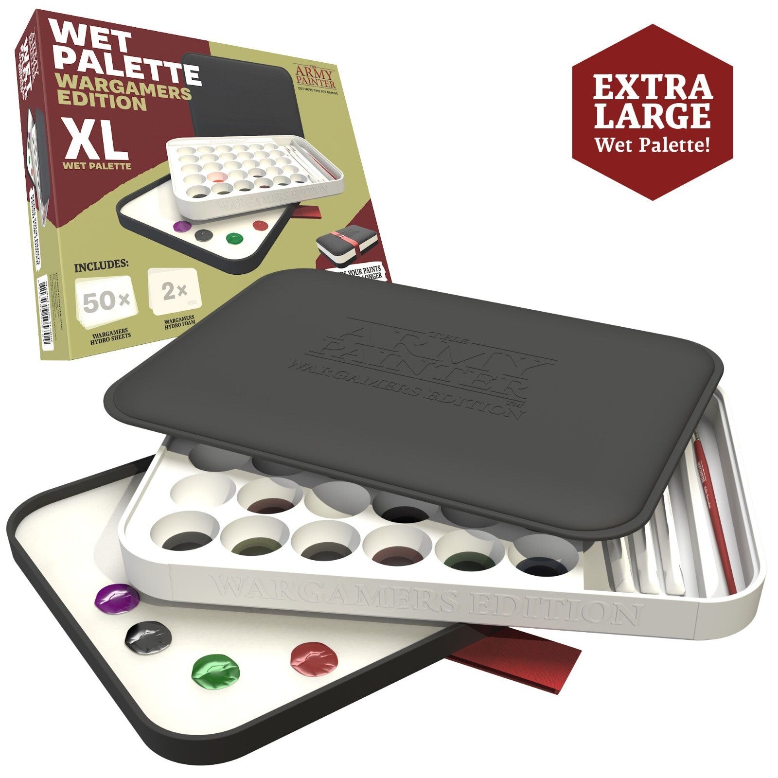 The Army Painter Wargamers Edition XL Mini Model Painting Wet Palette Set TL5057