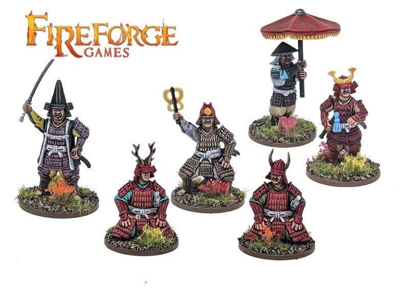 Fireforge Games Samurai Wars 28mm Scale Hard Plastic Samurai Command - SWCO01-BS