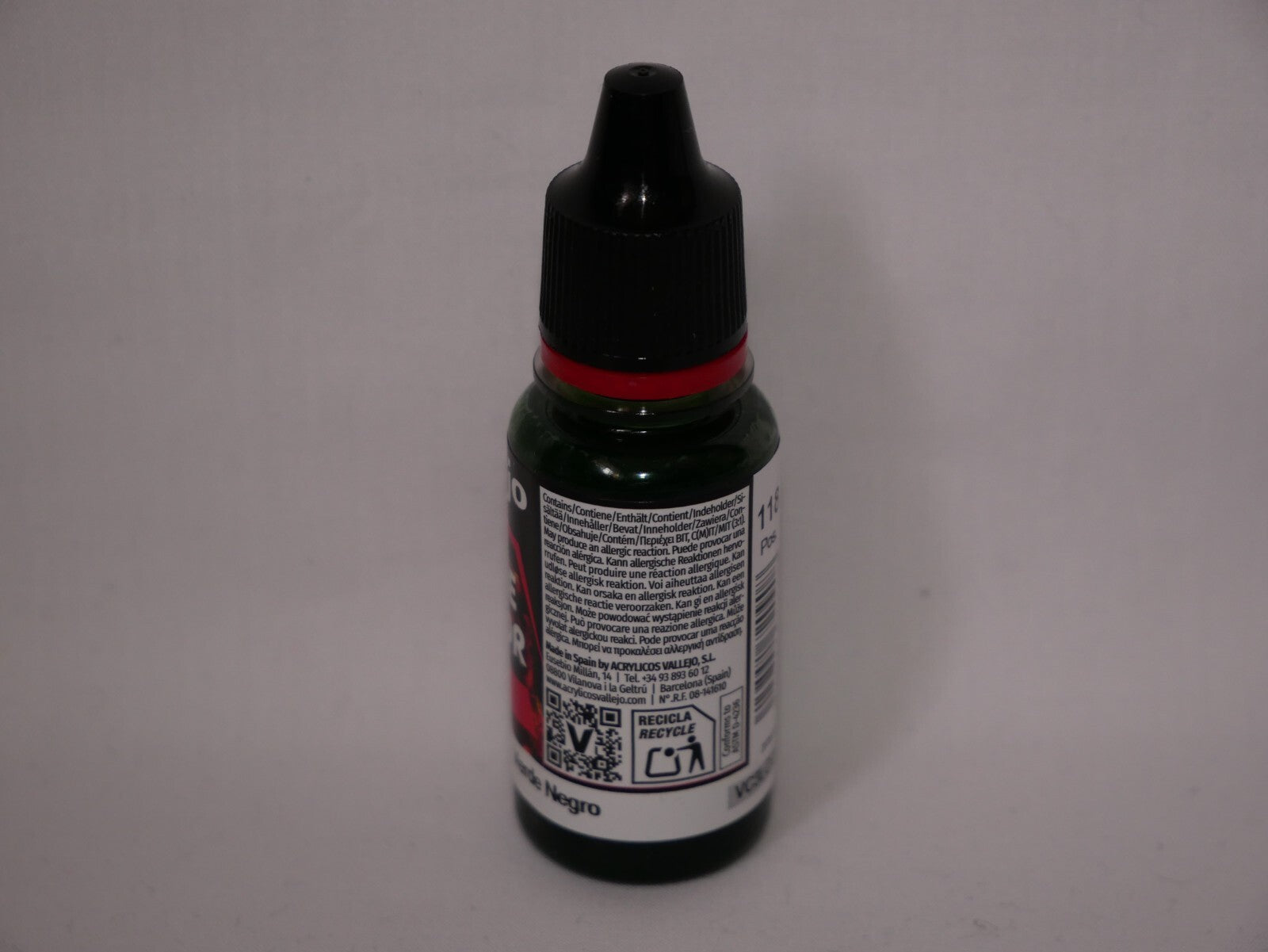 Vallejo Game Color Acrylic Inks Black Green 18ml/0.6 fl oz Dropper Bottle 72.090