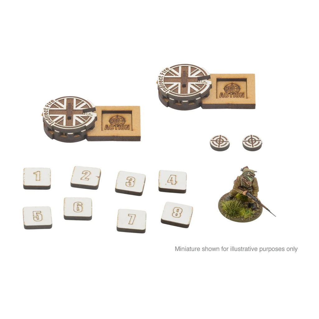 Warlord Games Bolt Action Artillery Zeroing In Markers Great Britan - 408800015