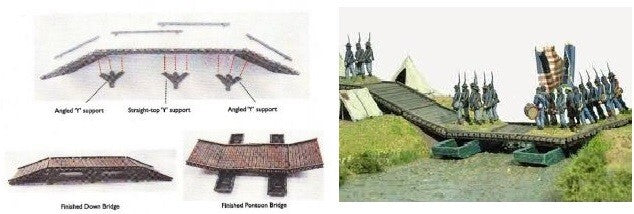 Renedra Limited Generic Scenery & Bases 1/56 Scale Wooden Pontoon Bridge RNPON1