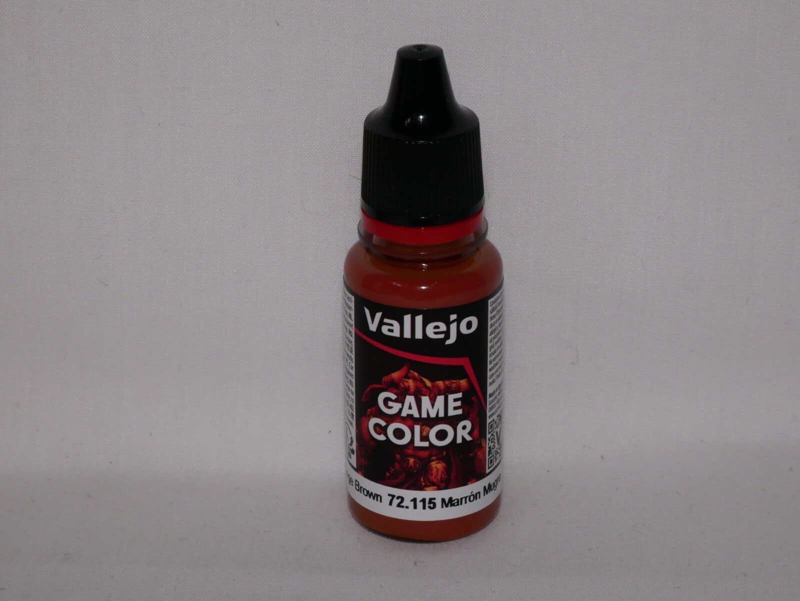 Vallejo Game Color Acrylics Grunge Brown 18ml/0.6 fl oz Dropper Bottle - 72.115