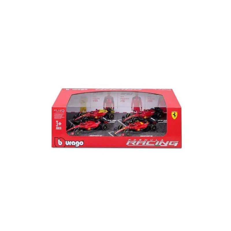 Burago 1:43 Scuderia Ferrari F1 Charles Leclerc Highlights 4 Car Set - #18-36848