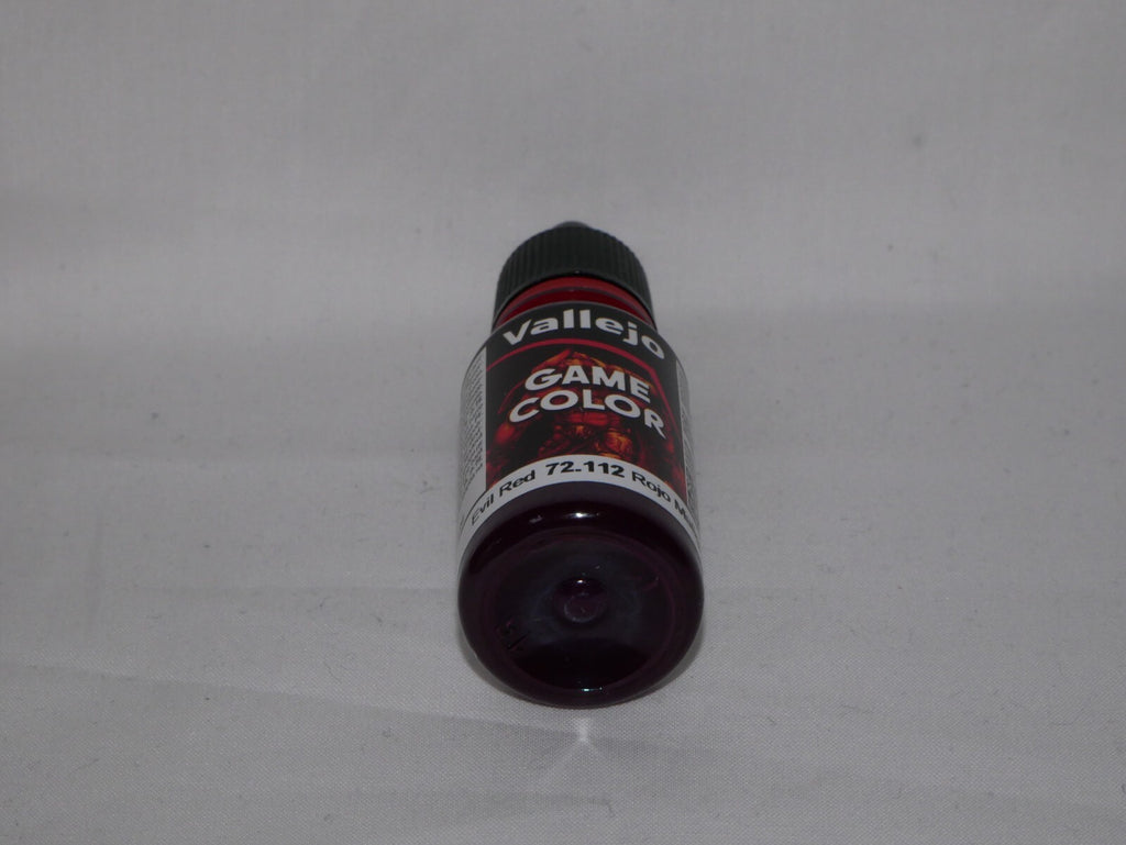 Vallejo Game Color Acrylic Paints Evil Red 18ml/0.6 fl oz Dropper Bottle  72.112