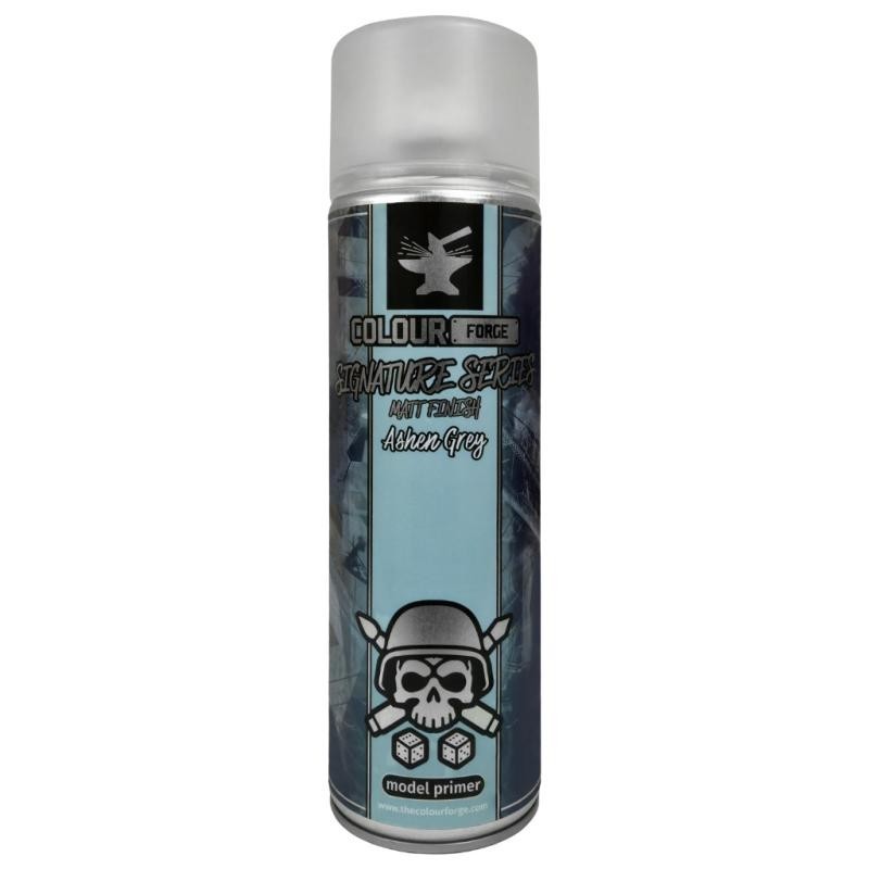 The Colour Forge Signature Series Ashen Grey Matt Finish Model Primer 500ml Can