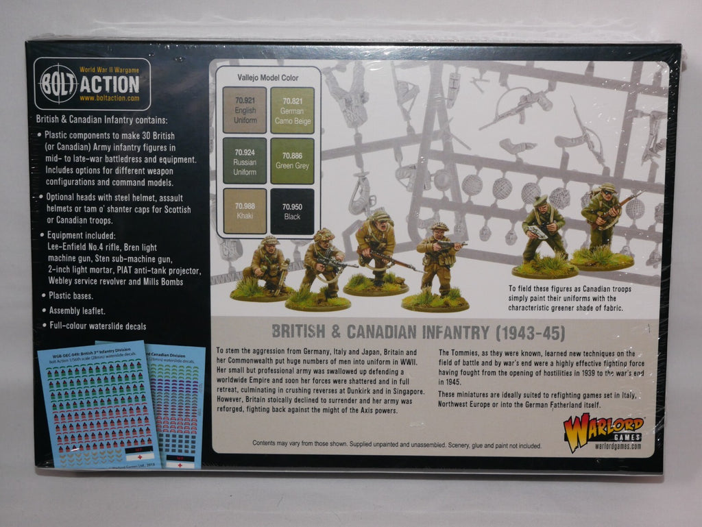 Warlord Games Bolt Action 1:56 WWII British & Canadian Army Infantry - 402011020