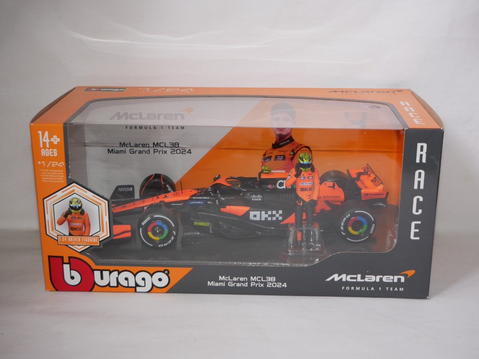 Burago 1:24 McLaren MCL38 Miami Grand Prix 2024 No.81 Oscar Piastri - #18-28040P