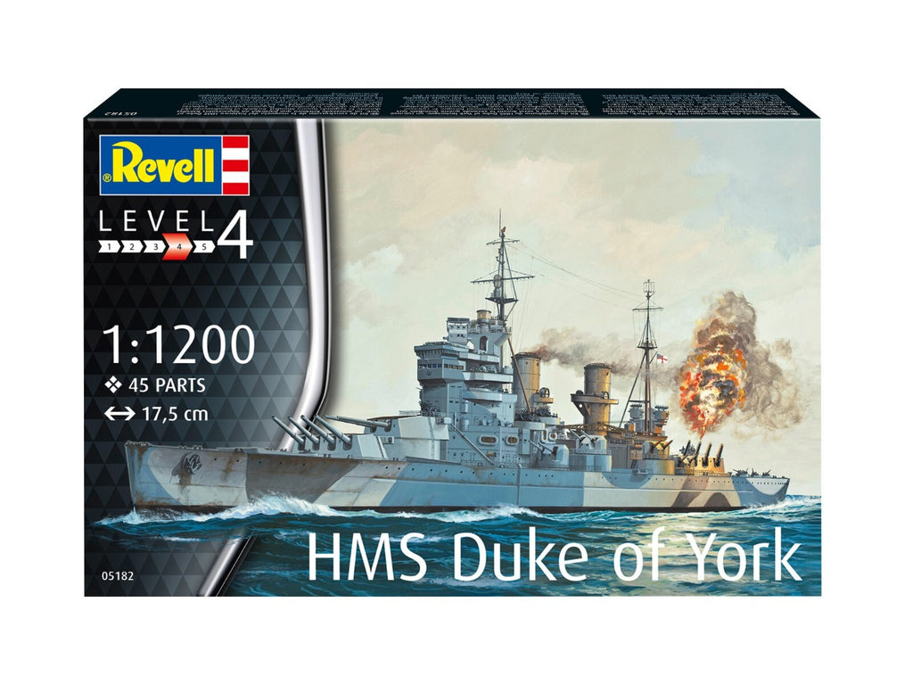 Revell 1:1200 HMS Duke of York WWII UK Battleship Model Kit Skill Level 4 05182