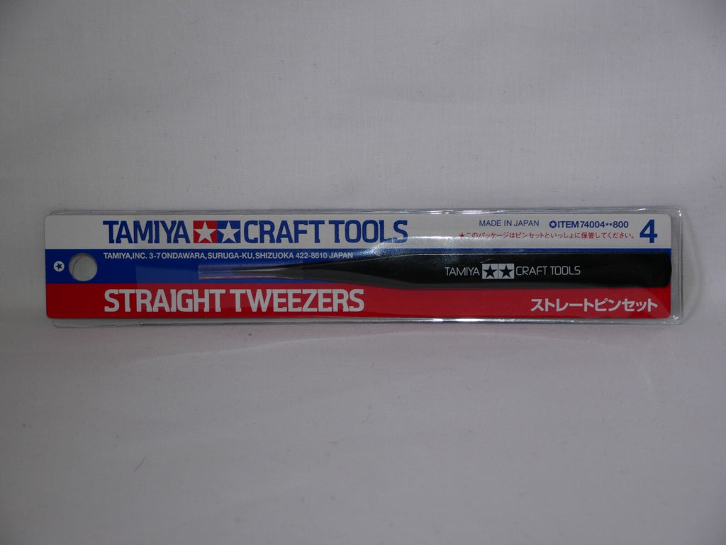 Tamiya Craft Tools Series 4 Stainless Steel Tapered Tip Straight Tweezers 74004