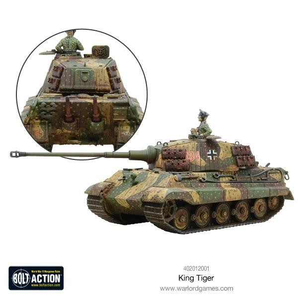 Warlord Games Bolt Action 1:56 Scale WWII German King Tiger Heavy Tank - 402012001