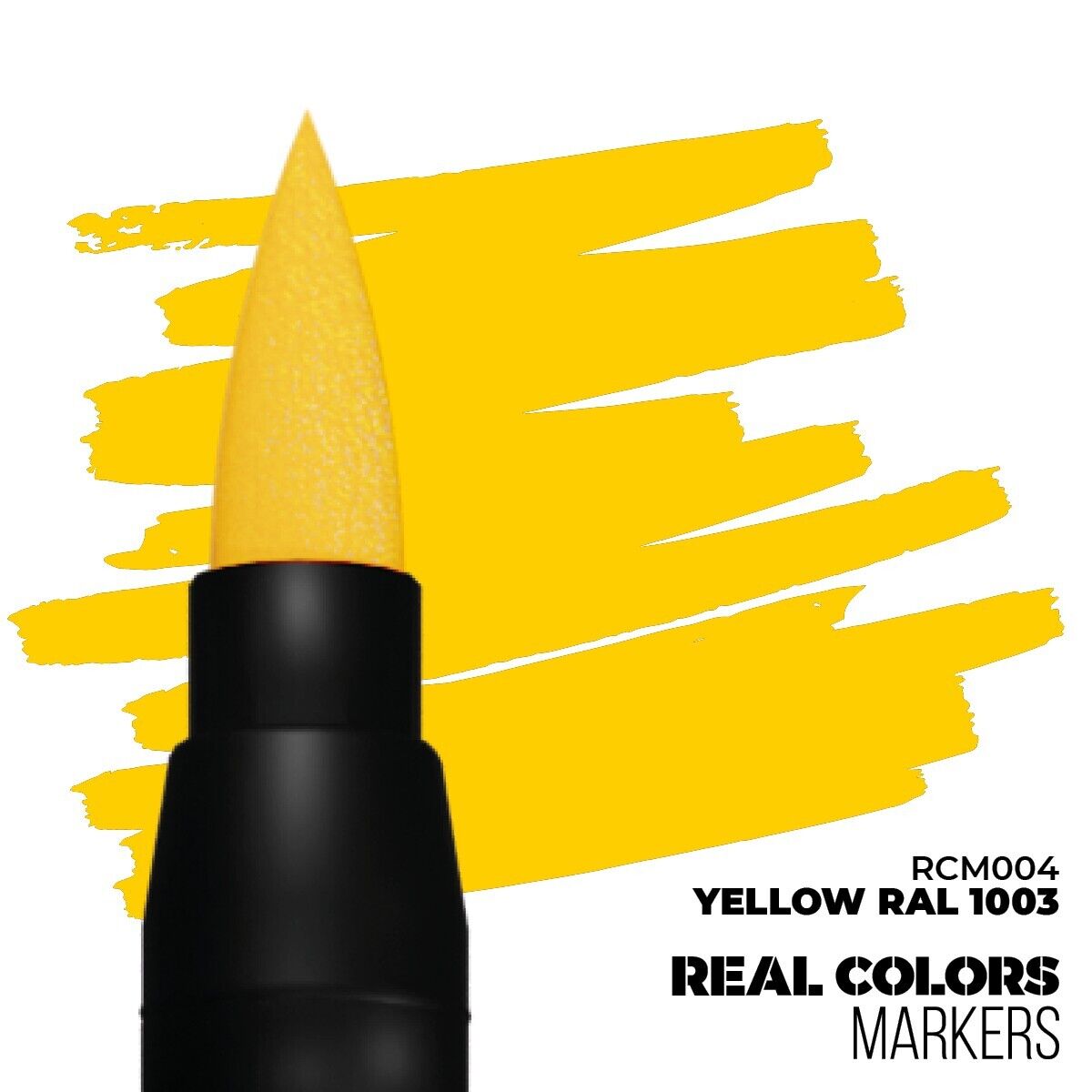 AK Interactive Real Colors Acrylic Fast Dry Marker Pens Yellow RAL 1003 - RCM004
